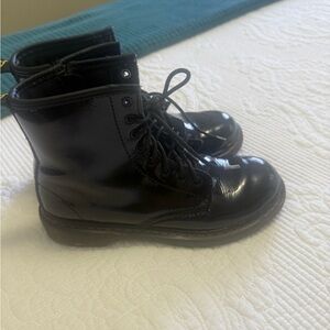 Dr. Martens Shiny Black Kids Boots